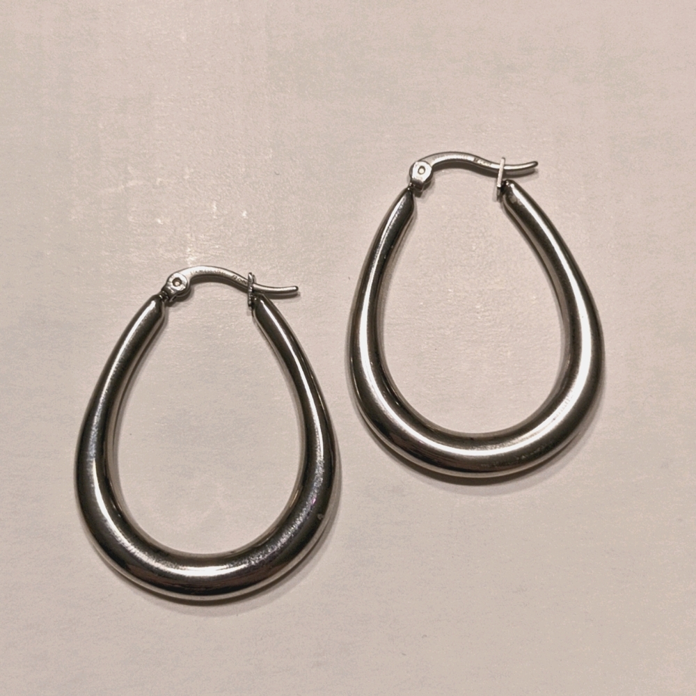Stainless Steel Hoop Earrings